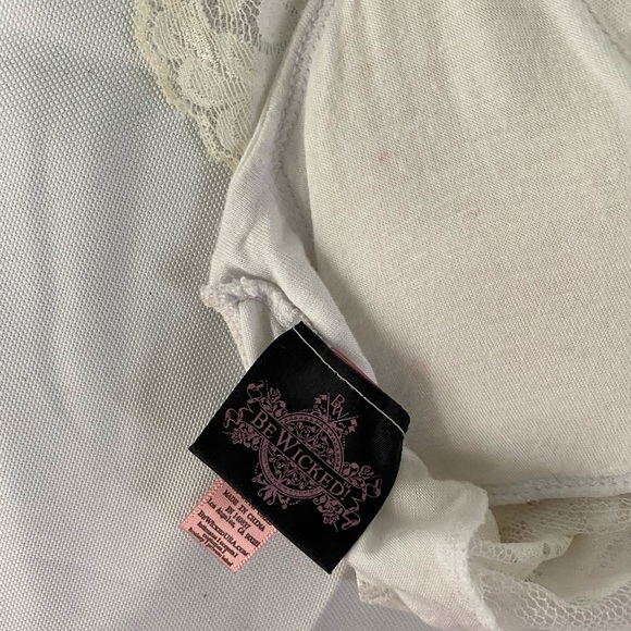 BeWicked White Lace Bra Halter Tops Dance Costume Piece - Picture 4 of 5